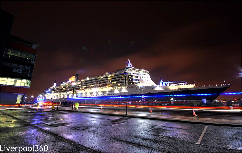 Cunard Queen Mary 2 (QM2) at Liverpool